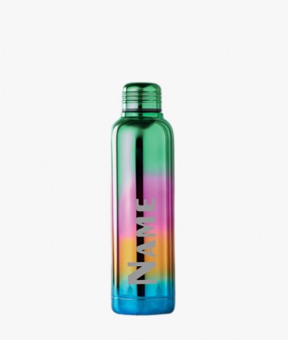 Personalised Rainbow Thermal Insulated Metal Bottle